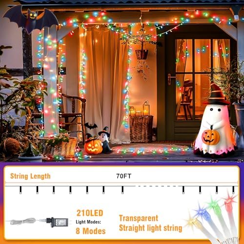 Outside LEDs Warm White LED String Lights – 70FT Transparent Wire, Waterproof & Connectable Christmas Tree Lights for Indoor Outdoor Holiday Décor - Image 3