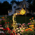 Solar Watering Can Lights Garden Decor, Metal Waterproof Hanging Lantern by Unknown