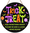 Trick or Treat Halloween Candy Sign Halloween Door Decor for Home by Unknown