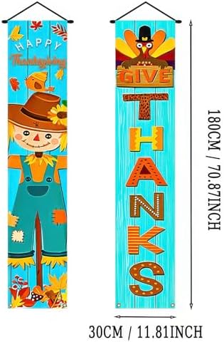 HOMETITUTE Give Thanks Porch Banner Set 12 x 71 Inch 2 Pack - Image 5