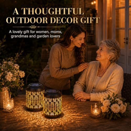 LeiDrail Peacock Feather Solar Lanterns, Outdoor Hanging Lights, 4 Pack - Image 2