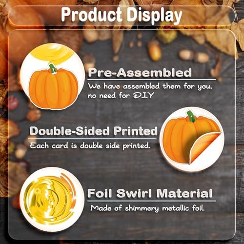 Fall Decor Pumpkin Maple Leaf Hanging Swirl - Fall Thankgiving Pumpkin Party Ceiling Decorations for Home Classroom Office Autumn Thanksgiving Harvest Decor Party Supplies - Image 7