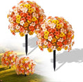 SHareconn 2Pcs Artificial Fall Flowers for Outdoors UV Resistant Decoration by SHareconn