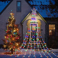 Outdoor Christmas Decorations Star String Lights, 320 LED 11.5 ft Waterfall Tree Lights with 8 Lighting Modes Christmas Star Lights for Indoor Outdoor Yard Home Festival Party Xmas New Year Decor by MINIAO
