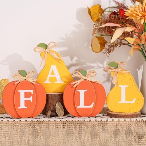 Fall Decorations Fall Thanksgiving Pumpkin Decor 3D Wooden Table Decor by Aymolas