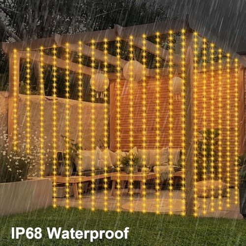 ZAIYW WiFi Smart RGB Color Changing Curtain Lights - 600 LED, Compatible with Alexa, App Control, Music Sync, Plug in for Christmas Wedding Outdoor Decor (Pack of 2) - Image 7