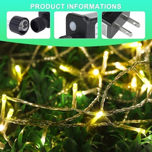 weillsnow 164 FT 500 LED Fairy Lights Outdoor, Warm White String Lights with Timer & 8 Modes, Waterproof Plug in Christmas Lights for Bedroom Wedding Party Decor - Image 7