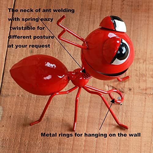 Cruis Cuka Metal Yard Art Garden Decorative Cute Ant Outdoor Wall Sculptures-Set of 4 - Image 3