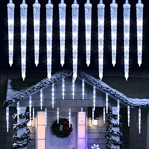 Joomer White Christmas Icicle Lights, 13FT 20 Tubes 90 LED, White by Joomer