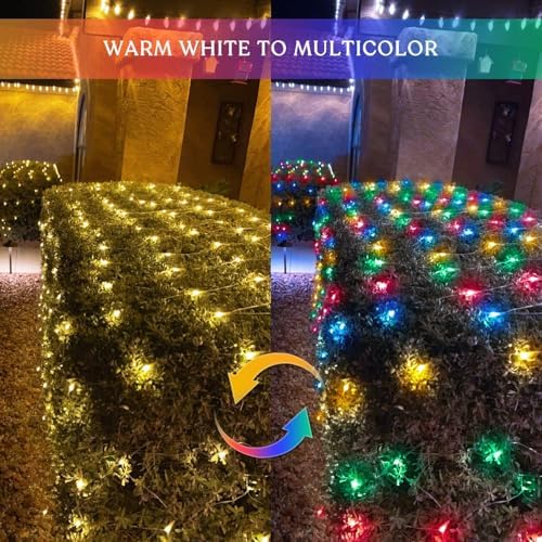 JMEXSUSS 360 LED Net Christmas Lights, Warm White to Multicolor - Image 2