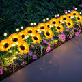 EDOF 6 Pack Sunflower with Firefly Lights,Solar Lights Outdoor Garden Decor by EDOF