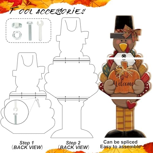 35 H Thanksgiving Wooden Porch Sign, Turkey Porch Decor - Image 5