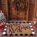 Tinideya 2 Pcs Merry Christmas Layered Doormat Set, 23.6" X 35.4" by Tinideya