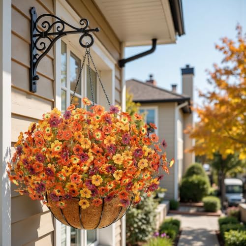 Alupssuc 48 Bundles Artificial Fall Flowers, UV Resistant Faux Mums Porch - Image 5