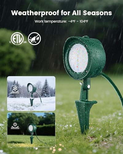SURAIELEC Dusk to Dawn Halloween Spotlight Outdoor, Timer, ETL Listed - Image 5