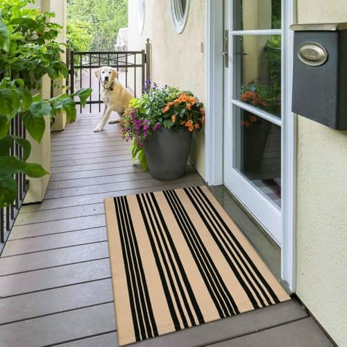 OJIA Front Door Mat 24"x51", Striped Porch Rug Outdoor Door Mat Fall Decor - Image 7