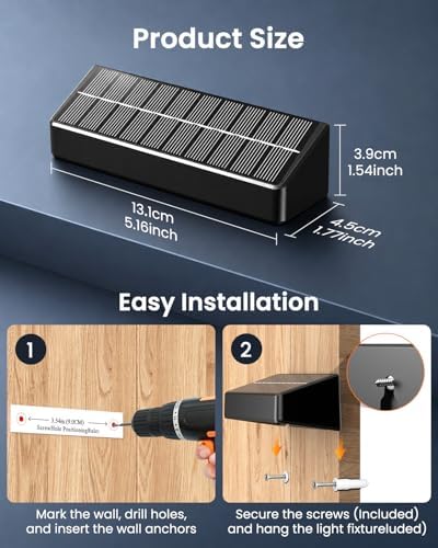 JOFIOS Fence Lights Solar Powered 16 Pack, 3000/4000/6000K 3 Modes, IP65 Waterproof Solar Fence Lights Outdoor, Dusk to Dawn Deck Lights for Outside, Wall, Backyard, Step, Patio, Stair Railings - Image 4