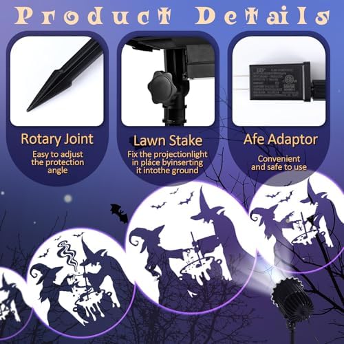 Halloween Projector Light with LED Film Slides, Witches Poison - Image 2