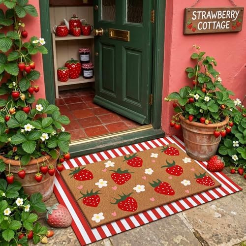 Tinideya 2 23.6 X 35.4 Inches Strawberry Brown Green Red - Image 3