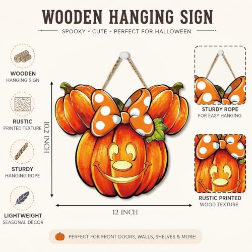 Halloween Decorations Pumpkin Mouse Wall Decor for Bedroom Front Door - Image 2