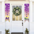 Easter Door Banner Set of 2, He Is Risen Banner Sign, Happy Easter Religious Porch Banner Decoration, Banners Decor for Front Door Porch Wall Yard Party Supplies Indoor Outdoor Decoration (Purple) by Yewfold