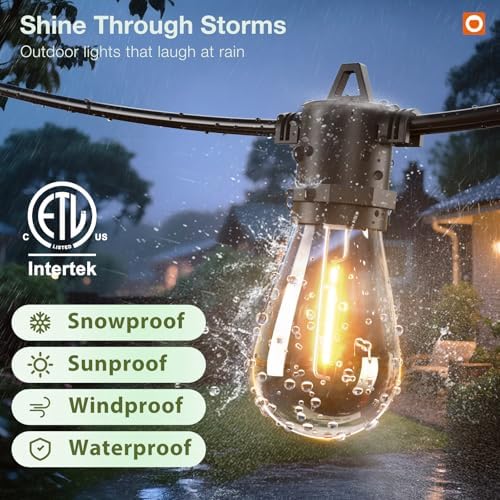 addlon 200FT Outdoor String Lights LED with Remote Dimmable Waterproof - Image 5