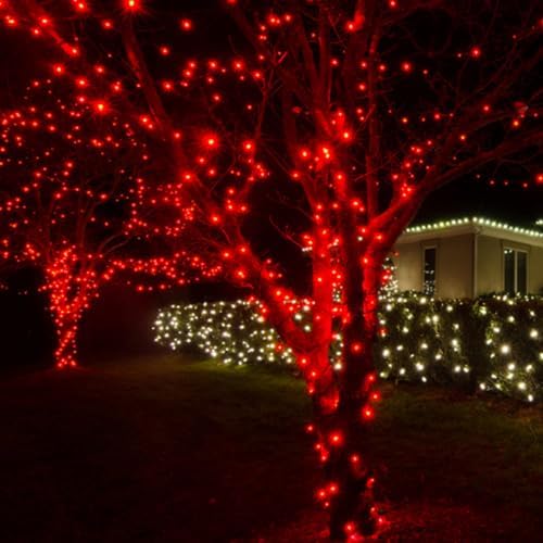Dazzle Bright 300 LED Christmas String Lights, 100 FT Connectable Waterproof String Lights Green Wire with 8 Modes Christmas Decoration for Indoor Outdoor Party Yard Garden Decor (Red) - Image 4