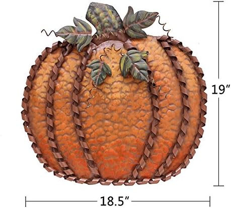 Pumpkin Decoration for Home Free Standing Metal Flat Pumpkins - Image 2