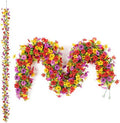 Artificial Flowers Garland Ivy, 4 Pack 5.9 FT Spring Summer Decor UV Resistant Fake Mums Floral Vine Silk Daisy Hanging Flower for Home Garden Wedding Decor Photo Booth Backdrop(Red purple yellow) by Ammyoo