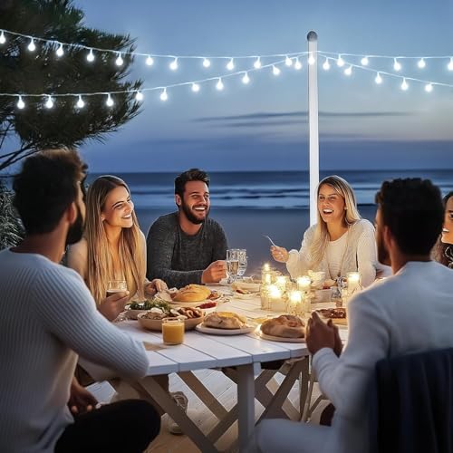 JMEXSUSS Connectable 100 LED Globe White String Lights Indoor for Bedroom - Image 3