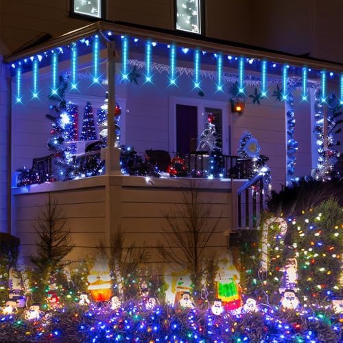 Outdoor Christmas Decorations, 24Tubes Meteor Shower Lights - Image 2