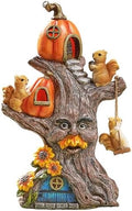 TERESA'S COLLECTIONS Fall Outdoor Decor Tree Spirit Pumpkin Solar Resin 11" by TERESASCOLLECTIONS