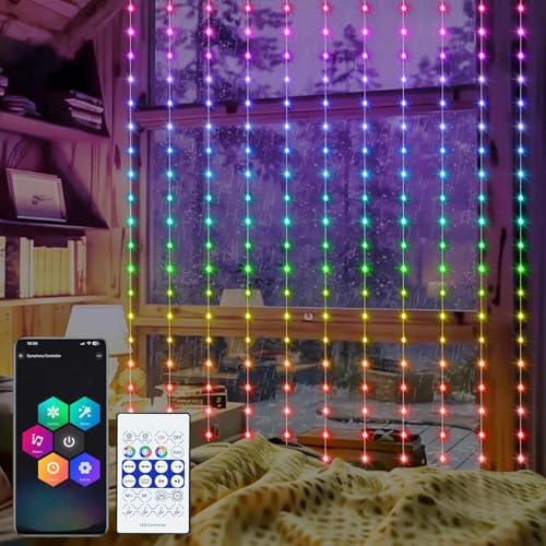 echosari Smart Curtain Lights 6.6 x 9.8Ft 16 Million Colors Changing by echosari