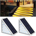 AUDLES LED Solar Step Lights Waterproof Outdoor Stair Lights, Warm White Solar Deck Light IP67 Solar Decoration Lights for Yard, Patio, Garden, Walkways, Front Door, Pathway, Driveway, Porch 2PK by AUDLES