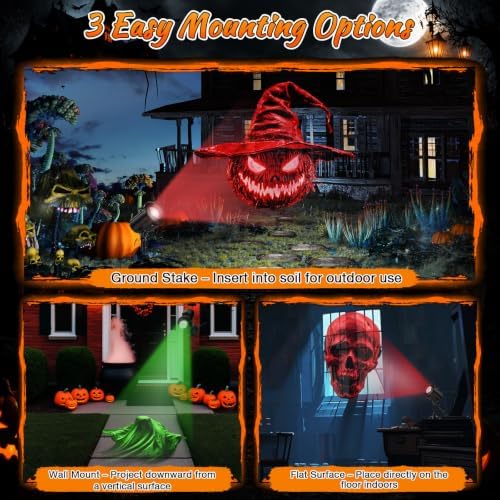 12-in-1 Halloween Projector Lights Outdoor with 3D Dynamic Breathing Effect - Image 4