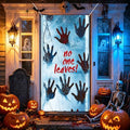 35.4" x 70.8" Halloween Door Cover, Haunted House Front Door Decor by seewan