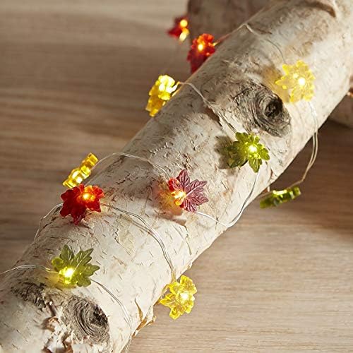 MIYA LIFE Maple Leaf String Lights 10FT 40LEDs Fall Fairy Lights with Leaves Battery Operated Halloween Lights for Thanksgiving Decorations Ideal Leaf Lights for Bedroom - Image 2