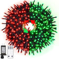 JMEXSUSS 66ft 200 LED Color Changing Christmas Lights, Red & Green by JMEXSUSS