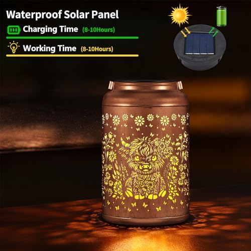 Solar Lanterns Outdoor Waterproof Garden Decor Gifts for Women Mom - Image 4