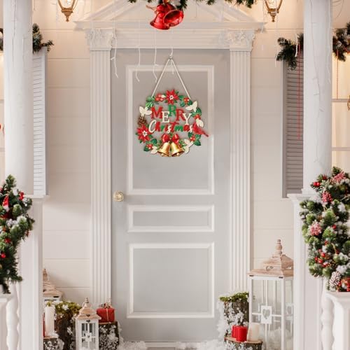COCHIE Vintage Merry Christmas Decorations Xmas Bells Welcome Sign - Image 7