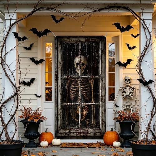 Halloween Door Cover, Fabric Front Door Porch Sign for Halloween Party - Image 7