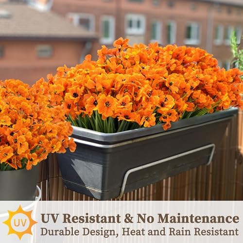 ColoPlay Artificial Mums for Outdoors, 72 Bundles Fake Flowers Fall Decor - Image 4
