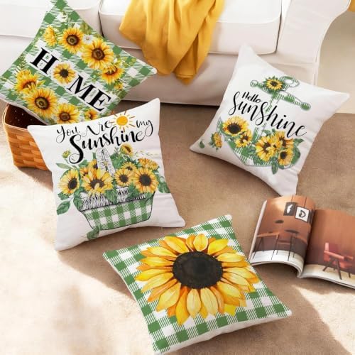 pinata Throw Pillow Covers 18x18, Sunflower Decor, Outdoor Pillow Covers - Image 3