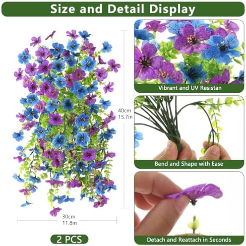 Artificial Faux Flowers Plants for Outdoor UV Resistant Summer Decoration - Image 2