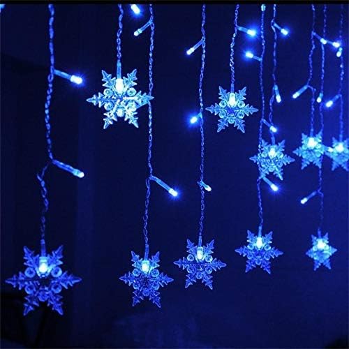 Snowflake LED Curtain Lights, Plug-in 19Ft/6M 96 LEDs Fairy String Lights by Unknown
