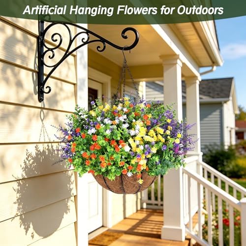 UV Resistant Artificial Flowers for Outdoors, 12PCS Mix - Image 3