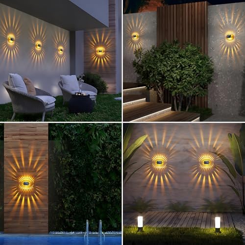 LYHOPE Solar Fence Lights Outdoor, IP65 Waterproof Solar Light for Outside, 12 Pack Deck Light for Backyard, Railing, Patio, Deck Fence, Stair Railings and Wall (Warm Yellow) - Image 2