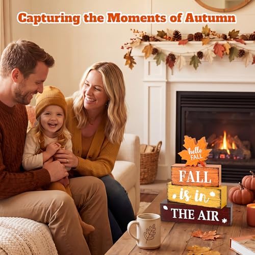4 Pcs Fall Wooden Decor, Fall Table Decorations Gifts for Home - Image 7