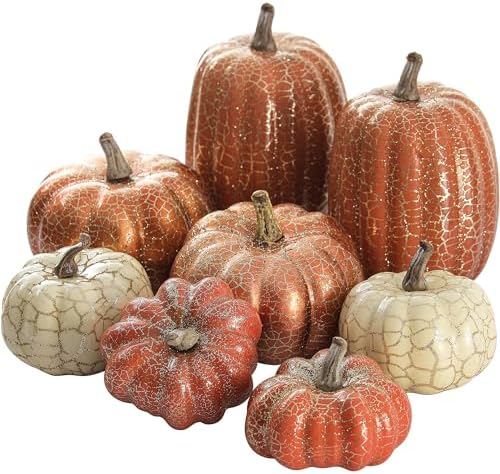 Artgar Pumpkin Decor, 8 PCS Halloween Pumpkin by ArtgarArtificialPlantDecorations