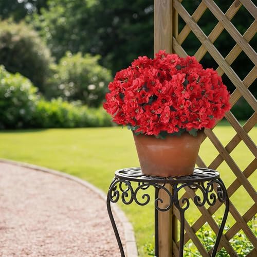 YXZZWL 2Pcs Artificial Azalea Flower Topiary Ball Trees for Front Door(Red) - Image 4